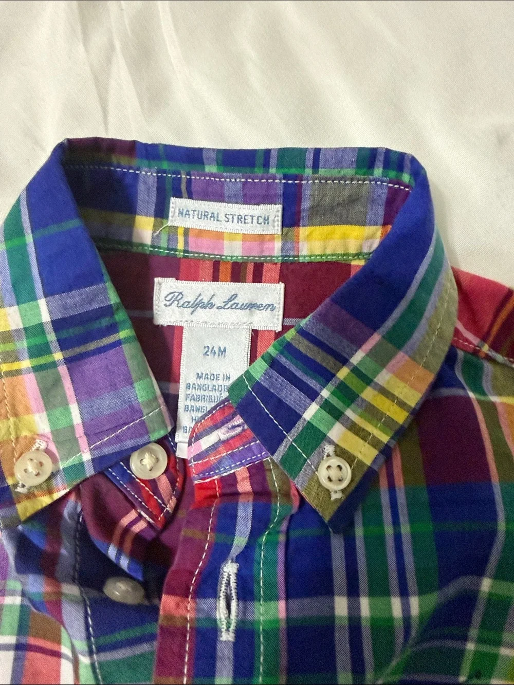 Ralph Lauren Kids Bright Multicolor Plaid Button-Down Shirt